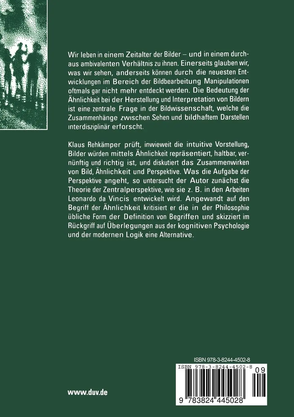 Rückseite: 9783824445028 | Bilder, Ähnlichkeit und Perspektive | Klaus Rehkämper | Taschenbuch