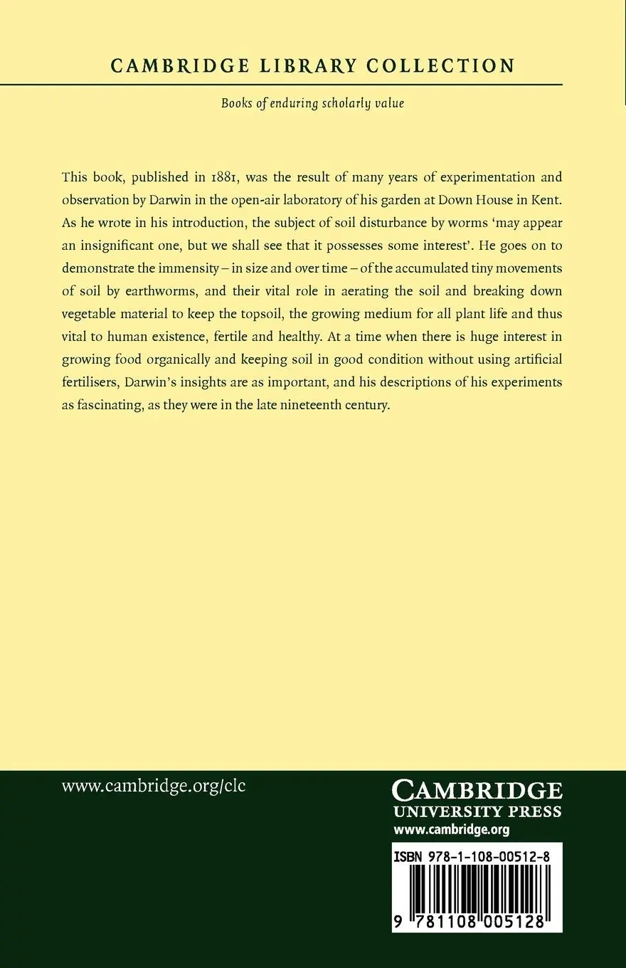 Rückseite: 9781108005128 | The Formation of Vegetable Mould through the Action of Worms | Darwin