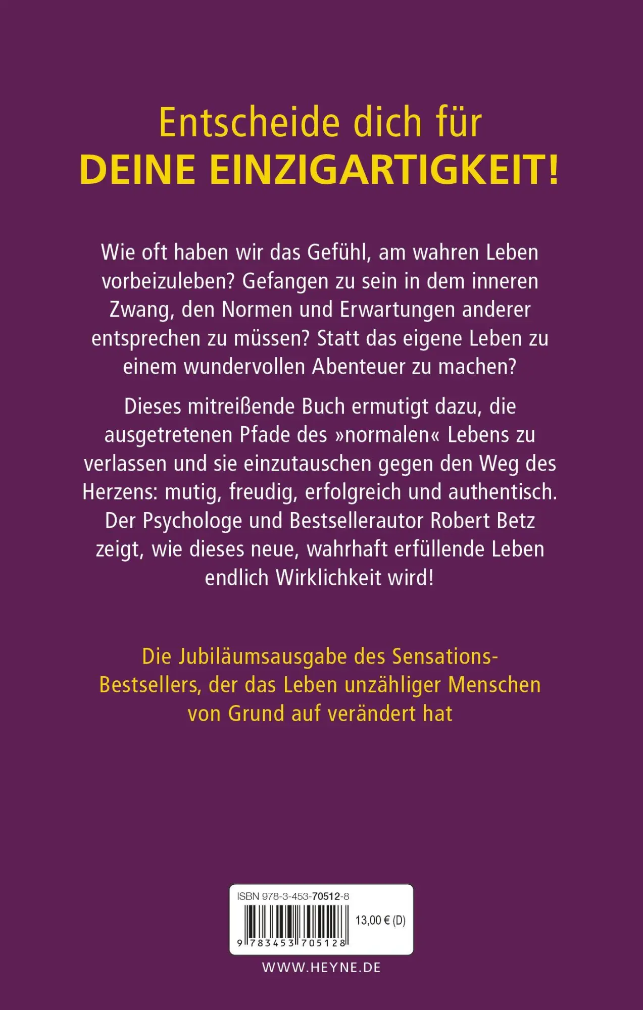 Bild: 9783453705128 | Willst du normal sein oder glücklich? | Robert Betz | Taschenbuch