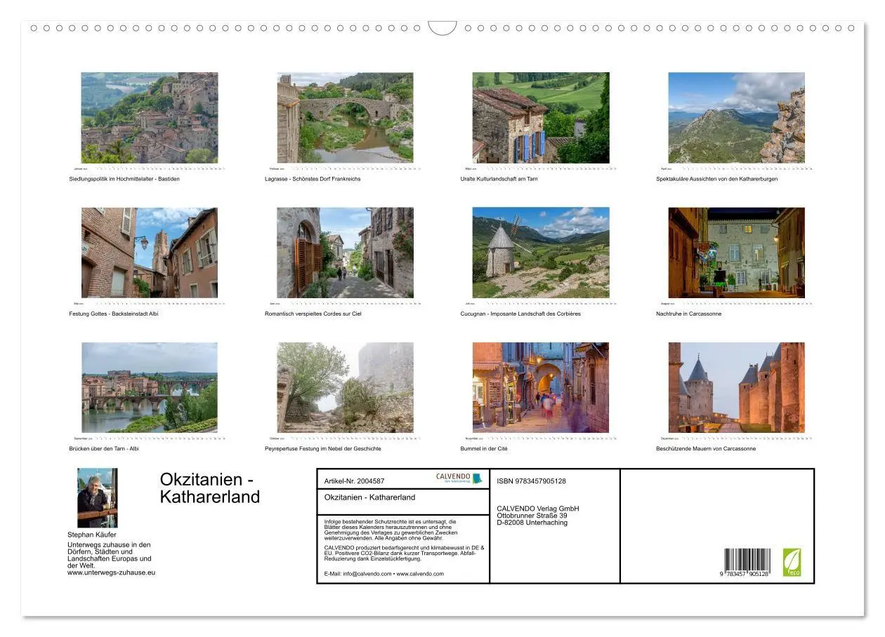 Bild: 9783457905128 | Okzitanien - Katharerland (Wandkalender 2026 DIN A2 quer), CALVENDO...