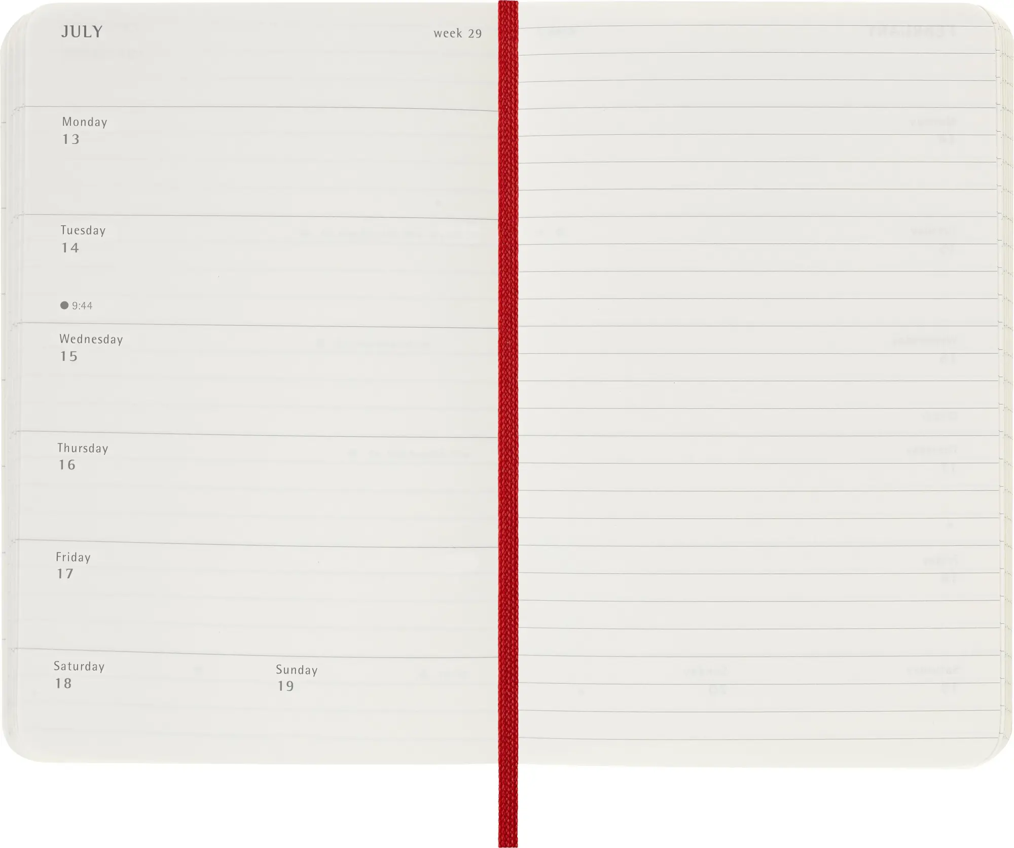 Bild: 8056999275228 | Moleskine 12 Monate Wochen Notizkalender 2026, Pocket/A6, 1 Wo = 1...