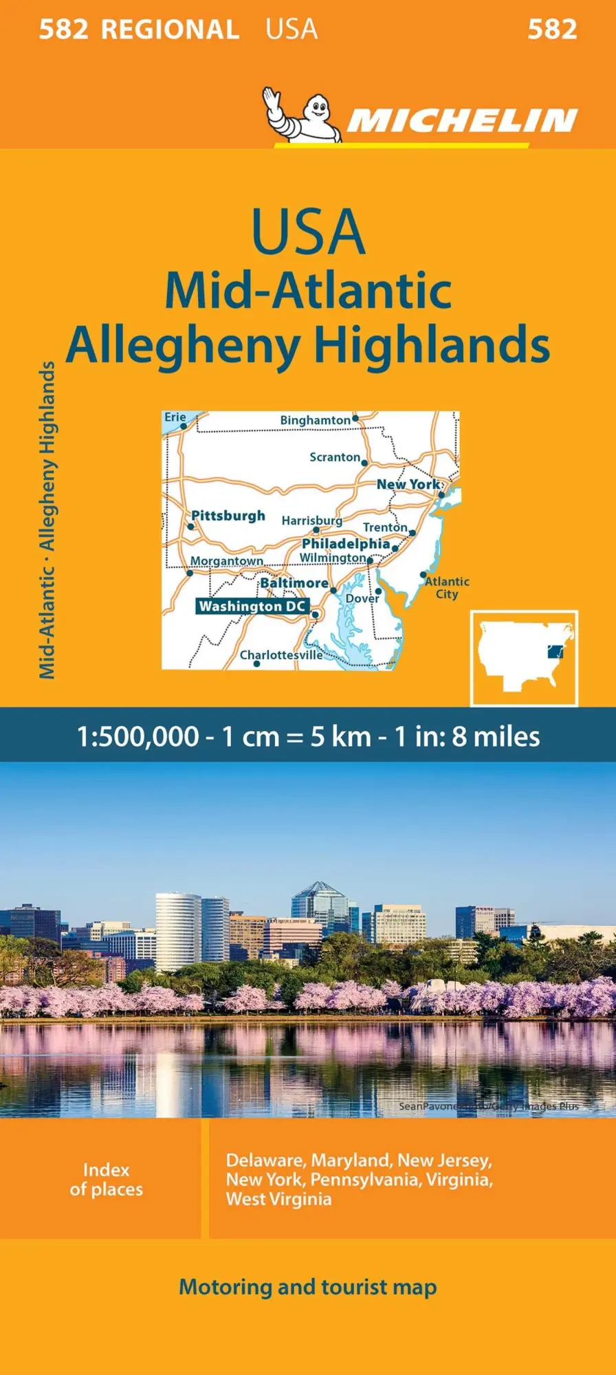 Cover: 9782067175228 | Midatlantic - Michelin Regional Map 582 | Michelin | (Land-)Karte