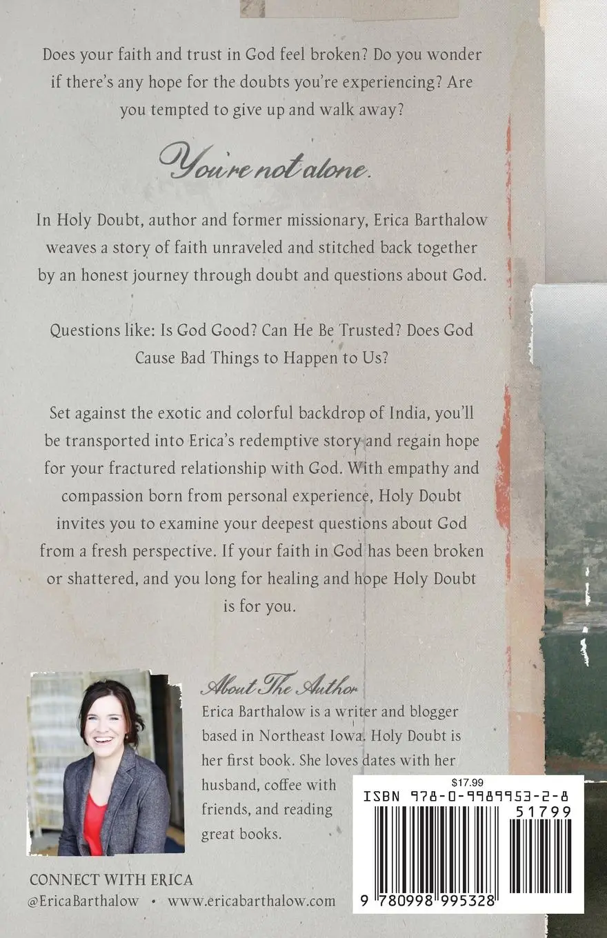 Rückseite: 9780998995328 | Holy Doubt | Hope for Fractured Faith and Questioning Hearts | Erica