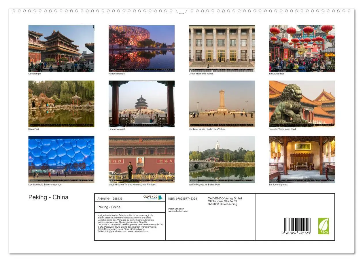 Bild: 9783457745328 | Peking - China (hochwertiger Premium Wandkalender 2026 DIN A2...
