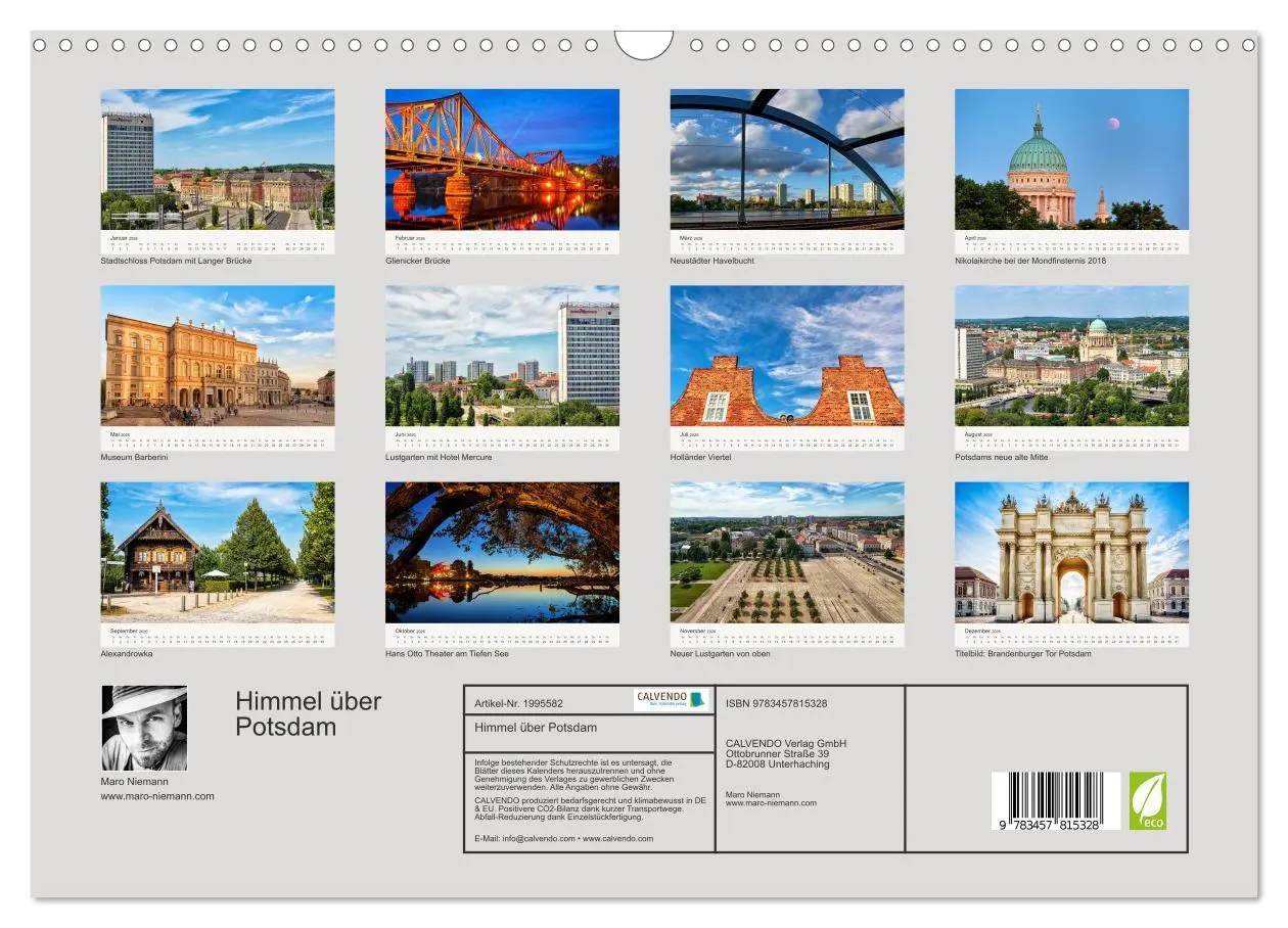 Bild: 9783457815328 | Himmel über Potsdam (Wandkalender 2026 DIN A3 quer), CALVENDO...