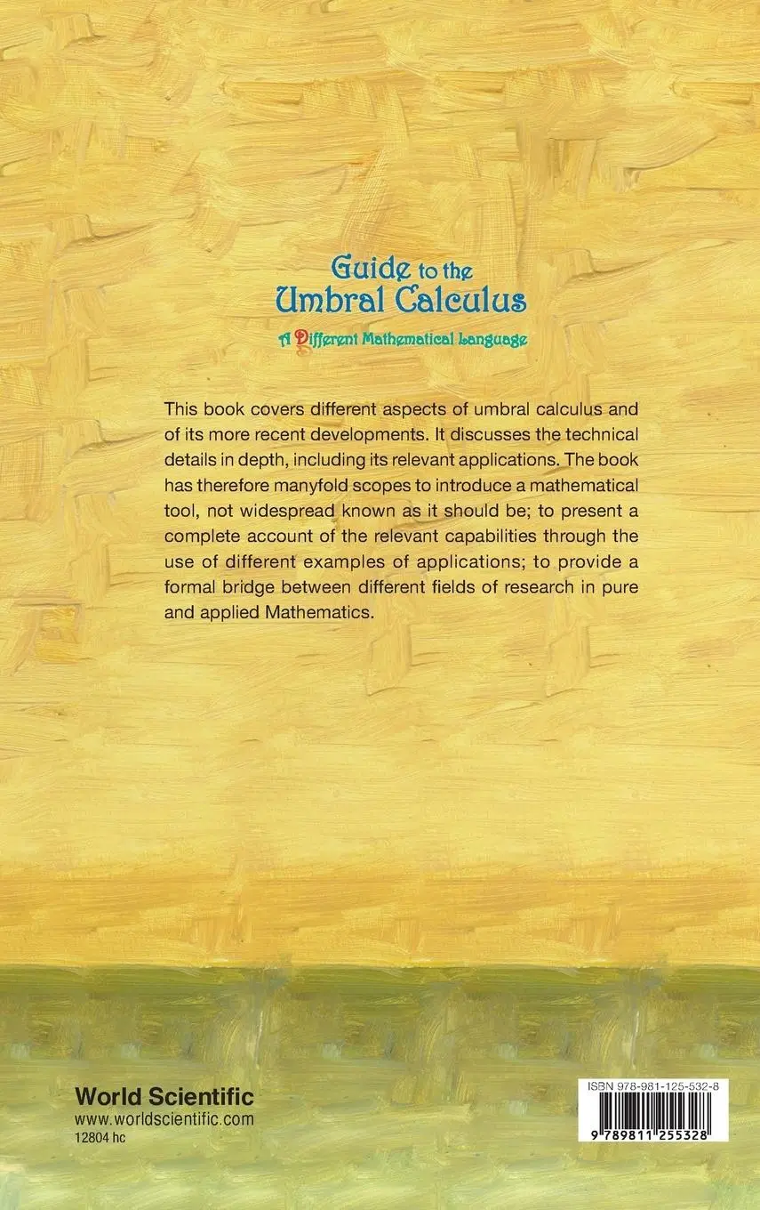 Rückseite: 9789811255328 | GUIDE TO THE UMBRAL CALCULUS | Silvia Licciardi &amp; Giuseppe Dattoli