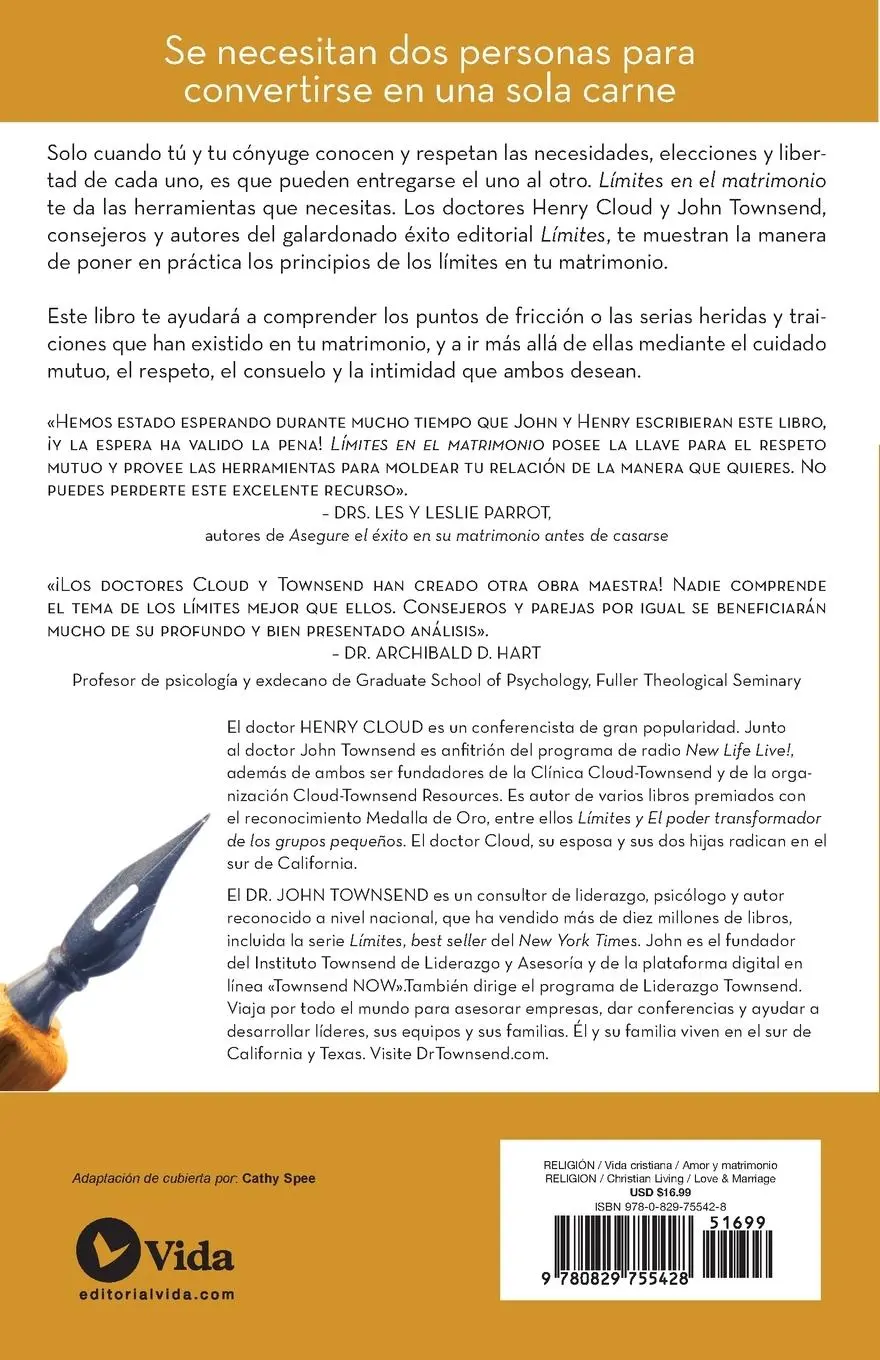 Rückseite: 9780829755428 | Límites en el matrimonio | Henry Cloud (u. a.) | Taschenbuch | 2009