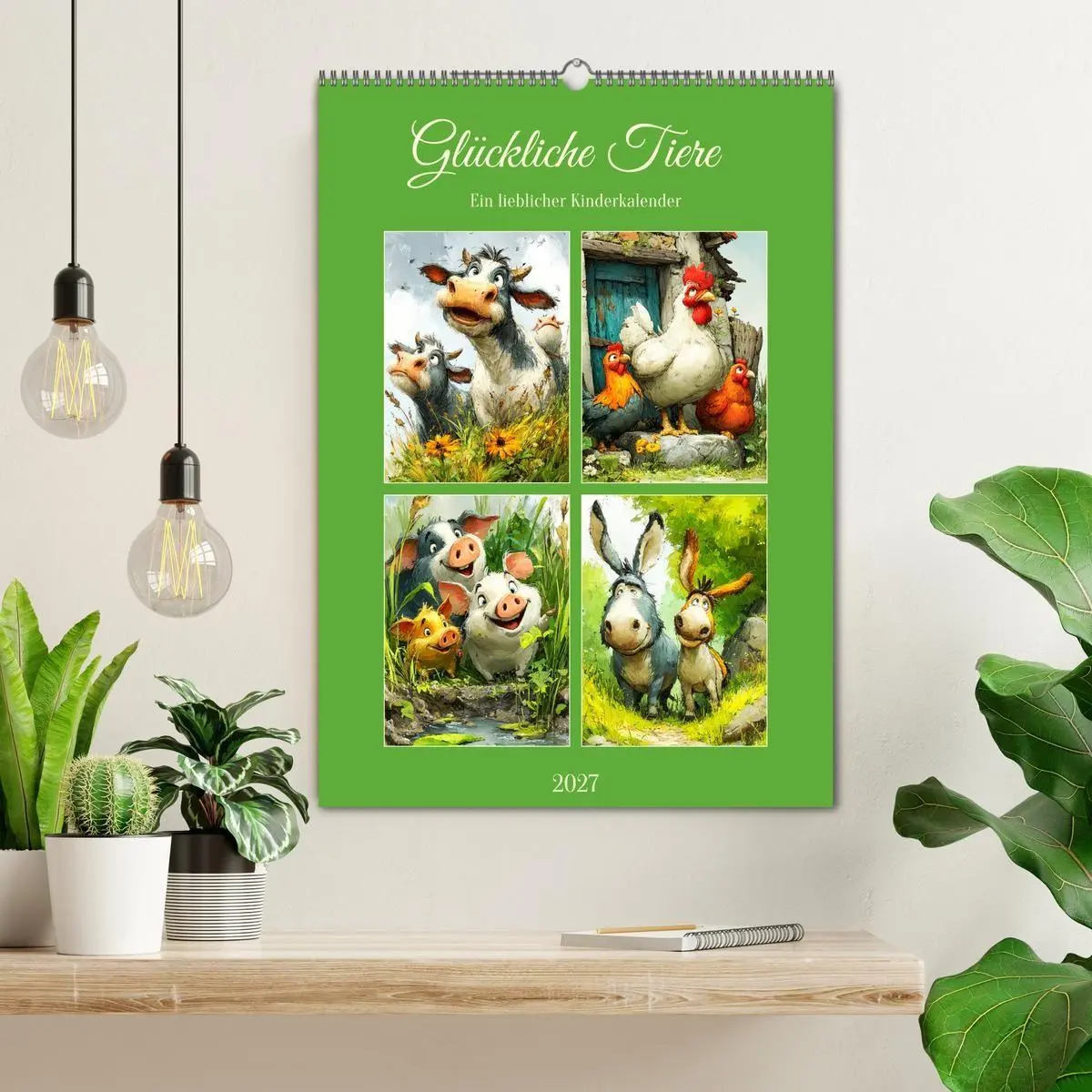 Bild: 9783516825428 | Glückliche Tiere. Ein lieblicher Kinderkalender (Wandkalender 2027...