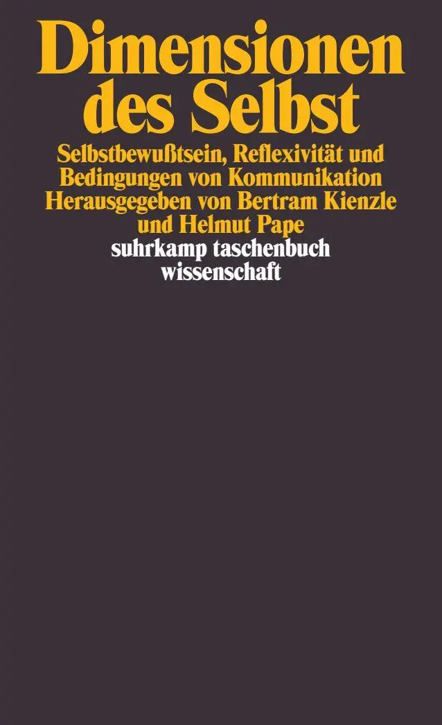 Cover: 9783518285428 | Dimensionen des Selbst | Helmut Pape (u. a.) | Taschenbuch | 453 S.