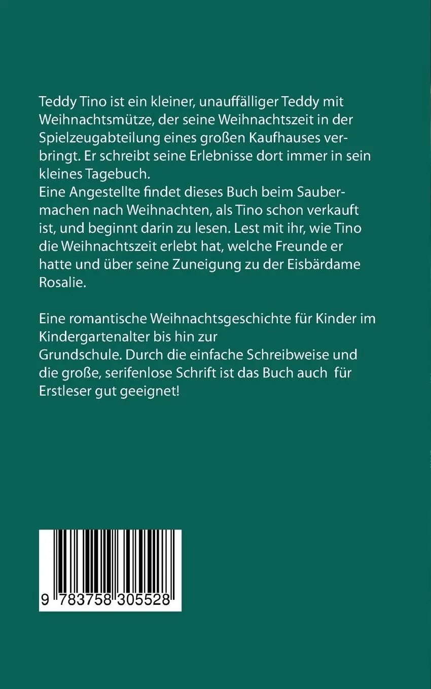 Rückseite: 9783758305528 | Teddy Tinos Weihnachtstagebuch | Sofie Capasso | Taschenbuch | 36 S.