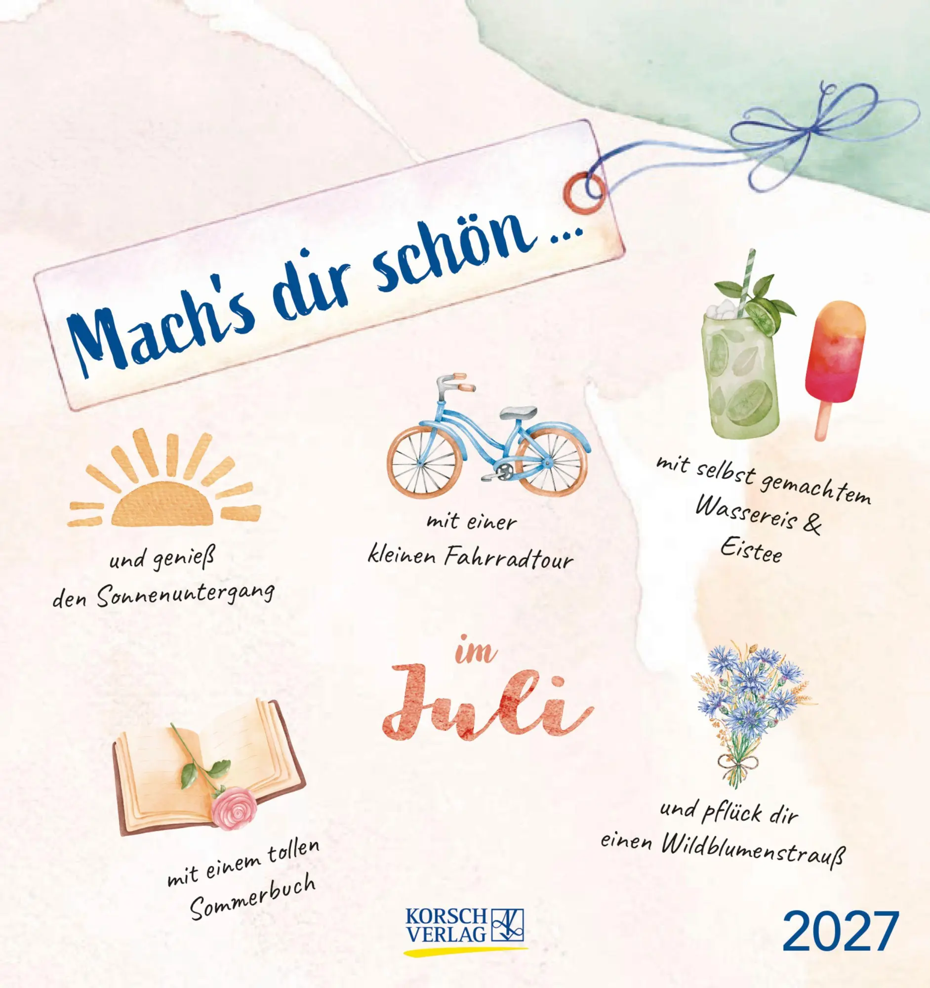 Cover: 9783819305528 | Mach's dir schön 2027 | aufstellbarer Postkartenkalender | Korsch