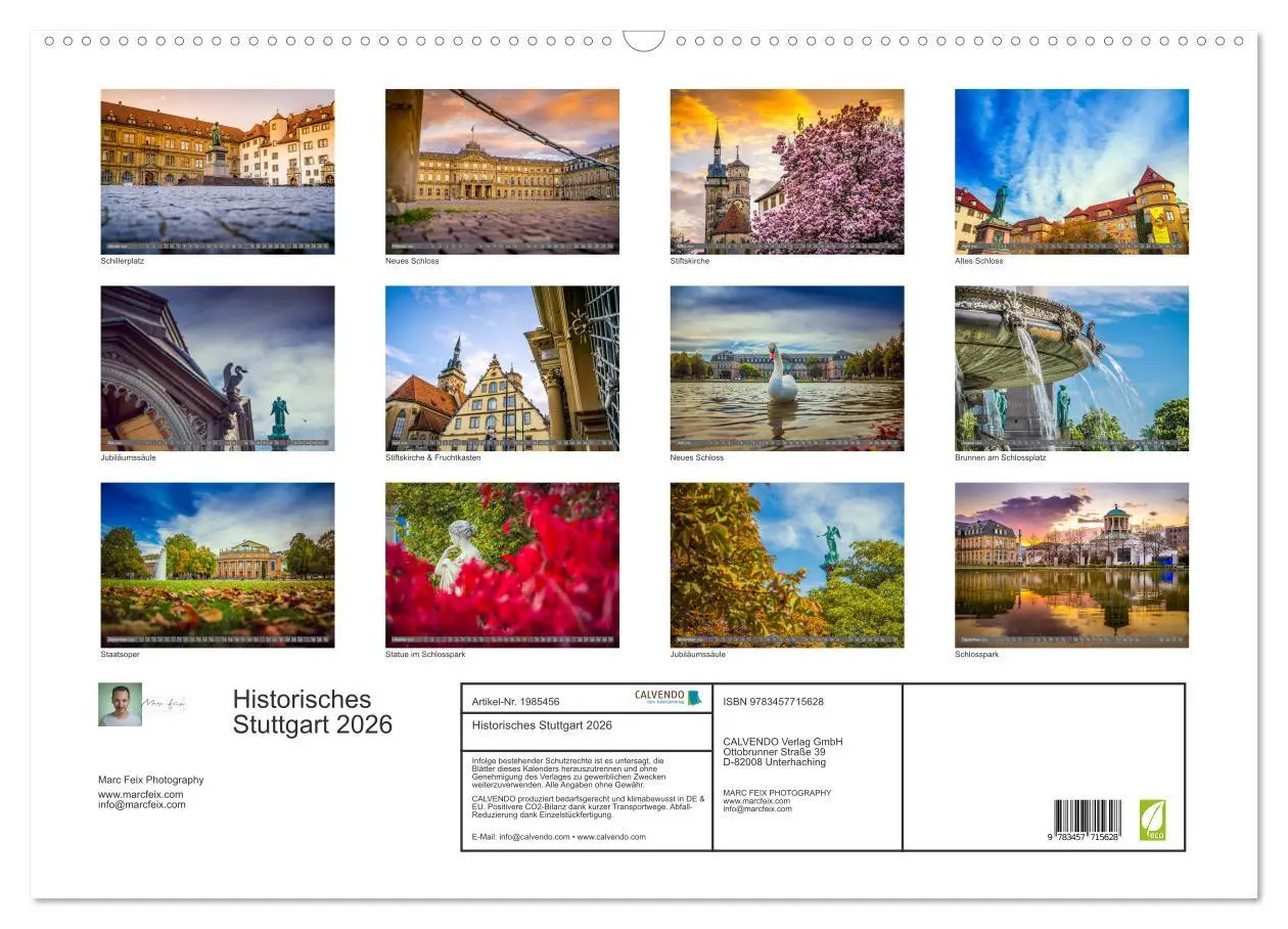 Bild: 9783457715628 | Historisches Stuttgart 2026 (Wandkalender 2026 DIN A2 quer),...