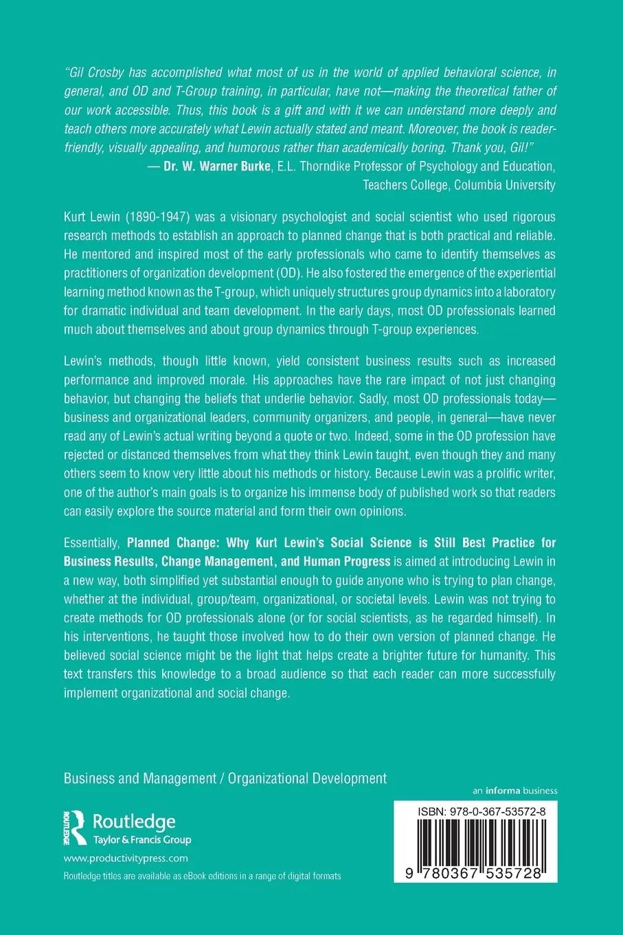 Rückseite: 9780367535728 | Planned Change | Gilmore Crosby | Taschenbuch | Englisch | 2020