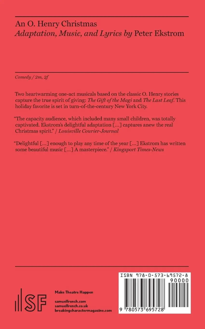 Rückseite: 9780573695728 | An O. Henry Christmas (Musical) | Peter Ekstrom | Taschenbuch | 2017