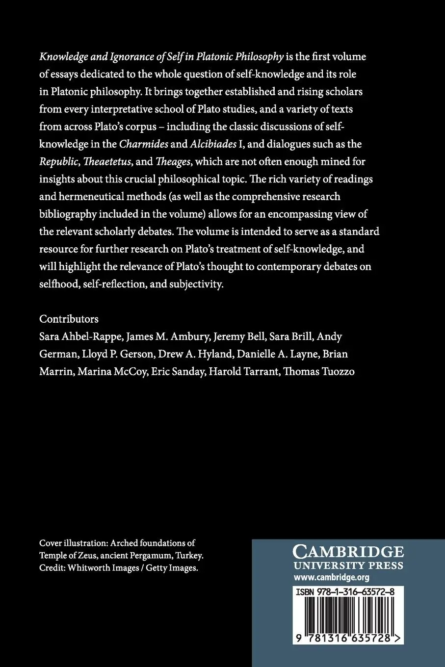 Rückseite: 9781316635728 | Knowledge and Ignorance of Self in Platonic Philosophy | Taschenbuch