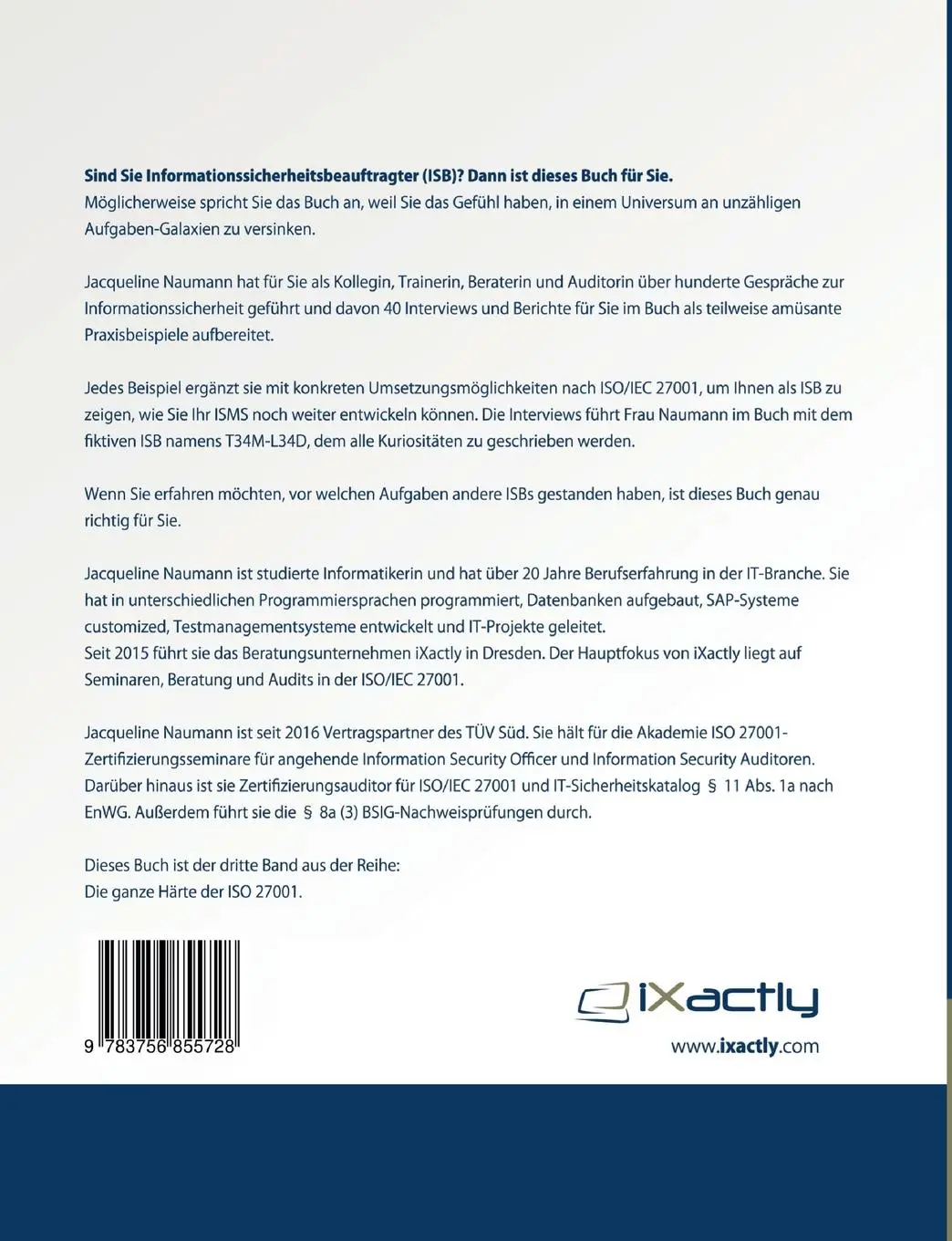 Rückseite: 9783756855728 | Ihr Untergang als Informationssicherheitsbeauftragter (ISB) | Naumann