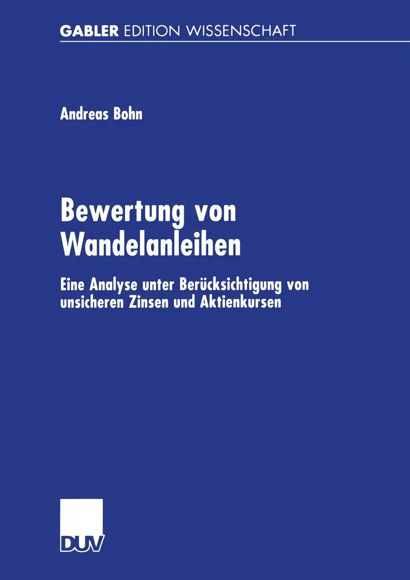 Cover: 9783824475728 | Bewertung von Wandelanleihen | Andreas Bohn | Taschenbuch | xxvi