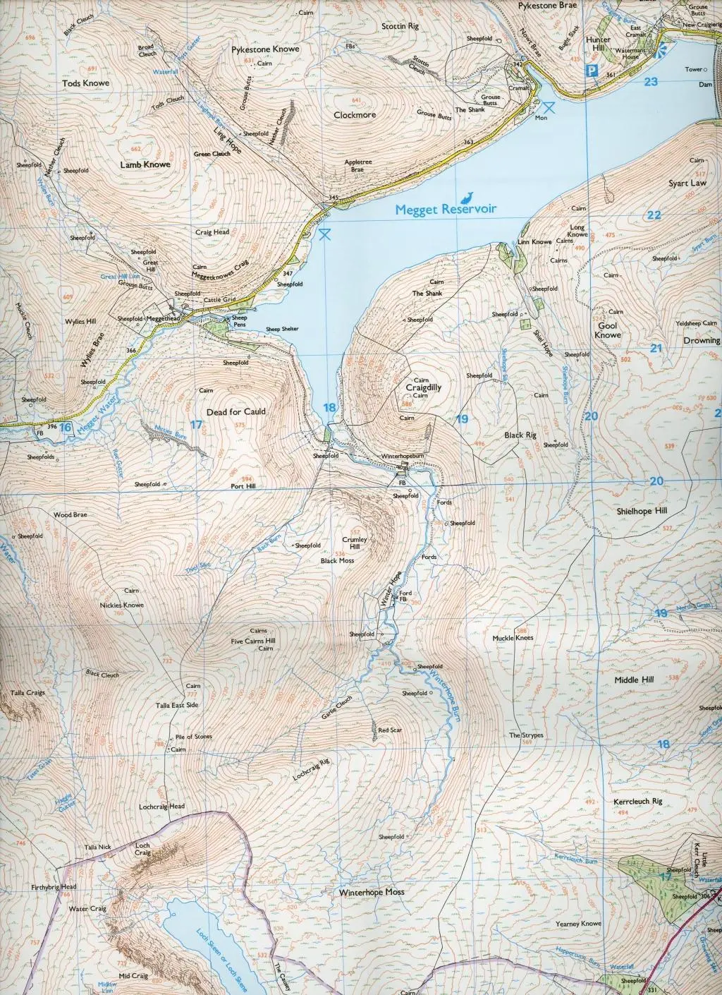 Bild: 9780319245828 | Moffat and St Mary's Loch | Ordnance Survey | (Land-)Karte | Englisch