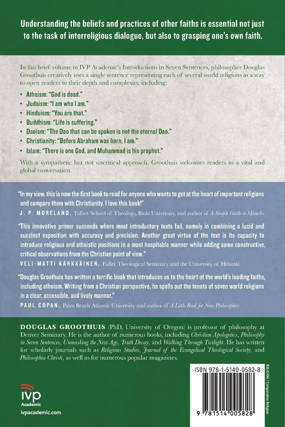 Rückseite: 9781514005828 | World Religions in Seven Sentences | Douglas Groothuis | Taschenbuch