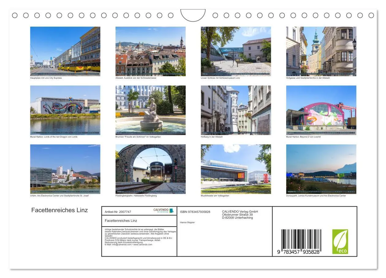 Bild: 9783457935828 | Facettenreiches Linz (Wandkalender 2026 DIN A4 quer), CALVENDO...