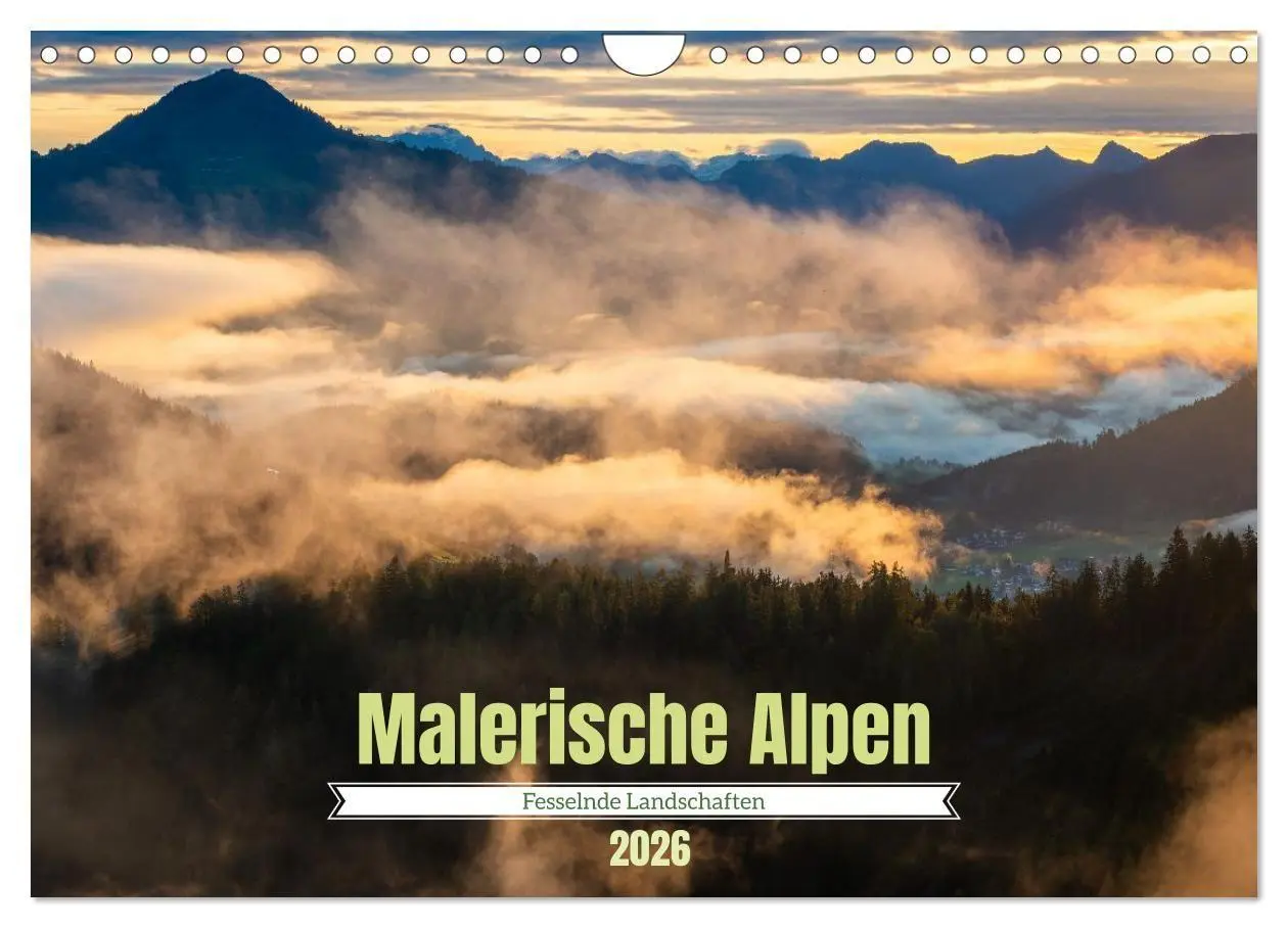 Cover: 9783516715828 | Malerische Alpen - Fesselnde Landschaften (Wandkalender 2026 DIN A4...