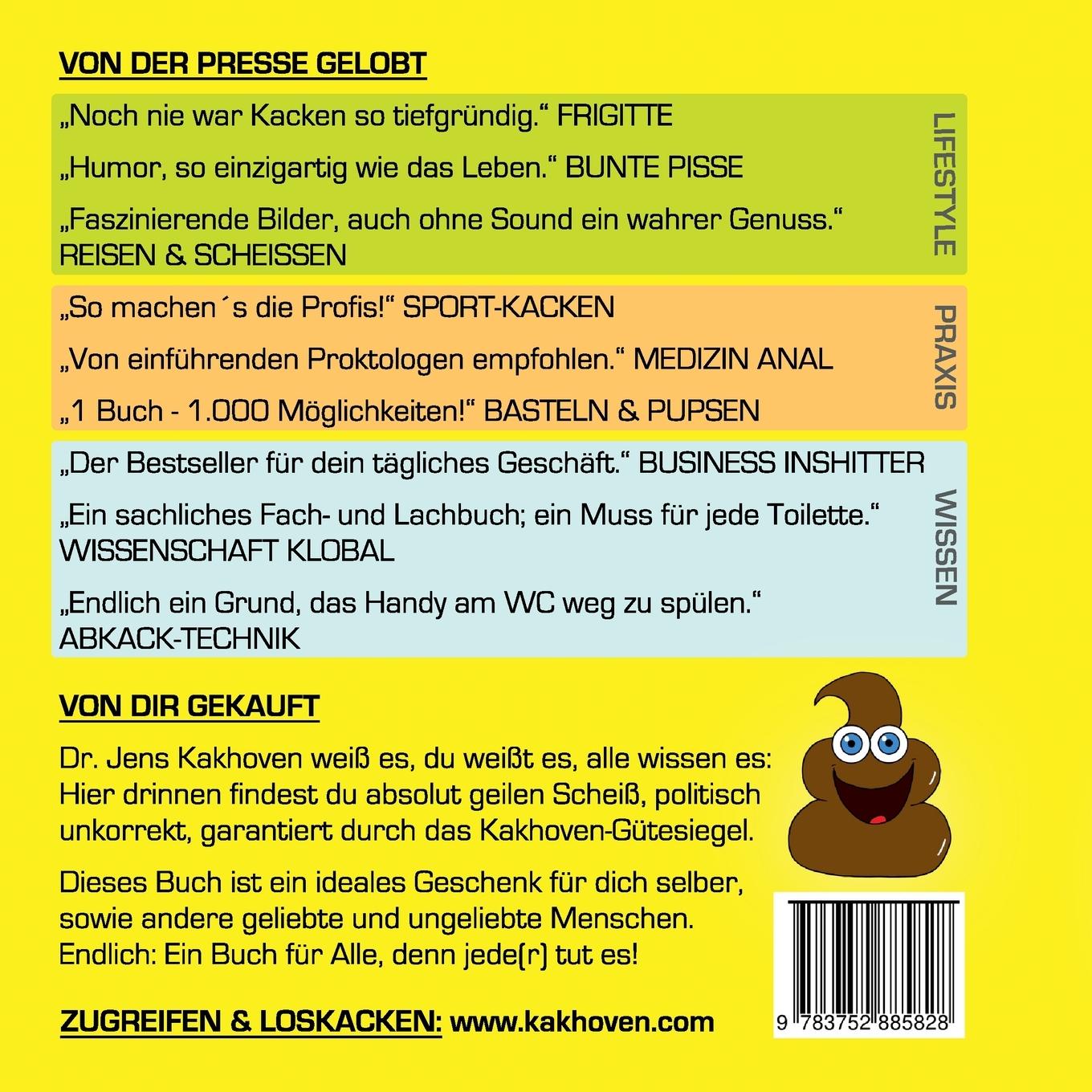 Rückseite: 9783752885828 | Das Buch zum Scheissen | Jens Kakhoven | Taschenbuch | 48 S. | Deutsch