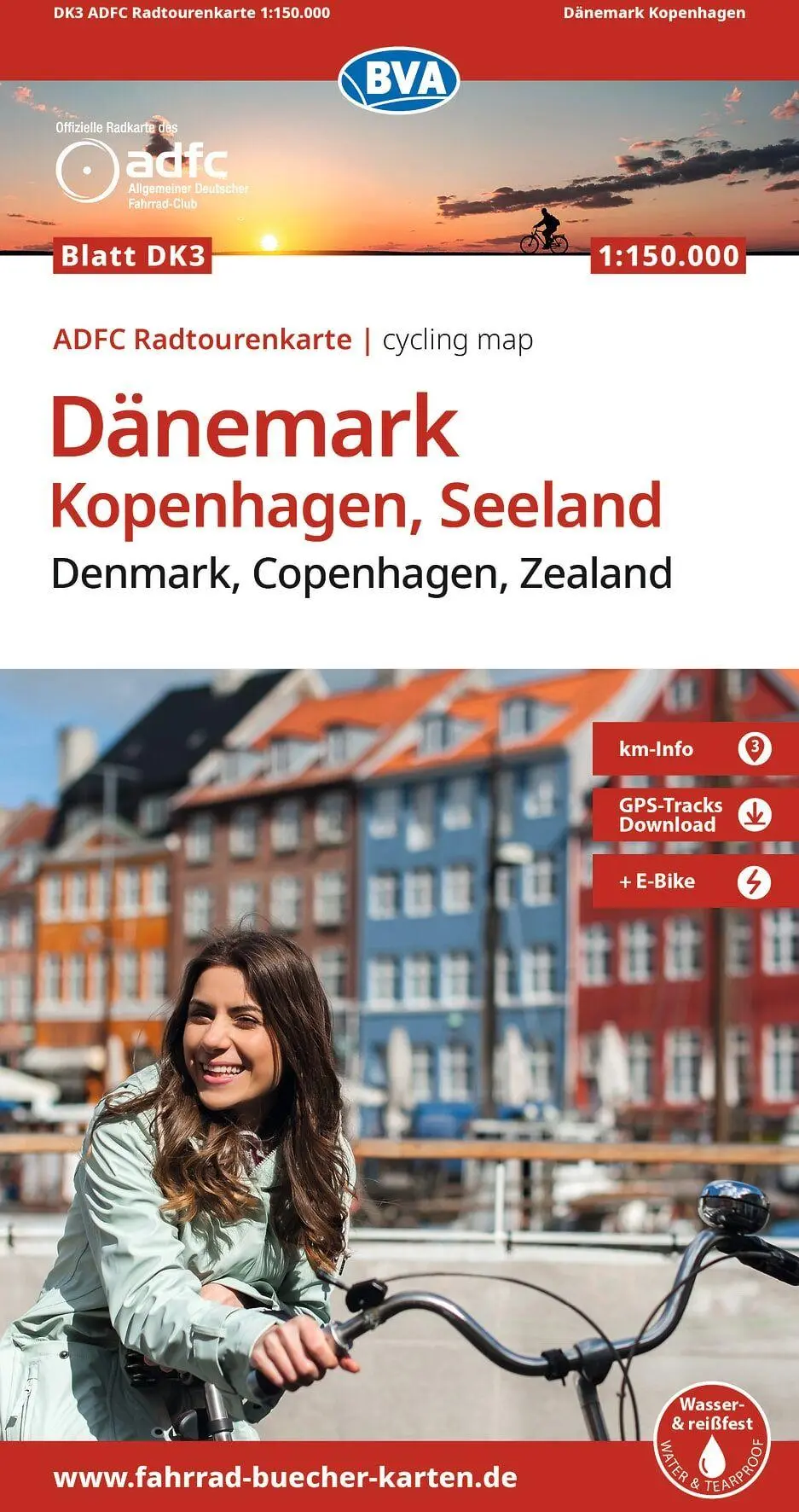 Cover: 9783991545828 | BVA ADFC Radtourenkarte Dänemark, Kopenhagen, Seeland/Denmark,...