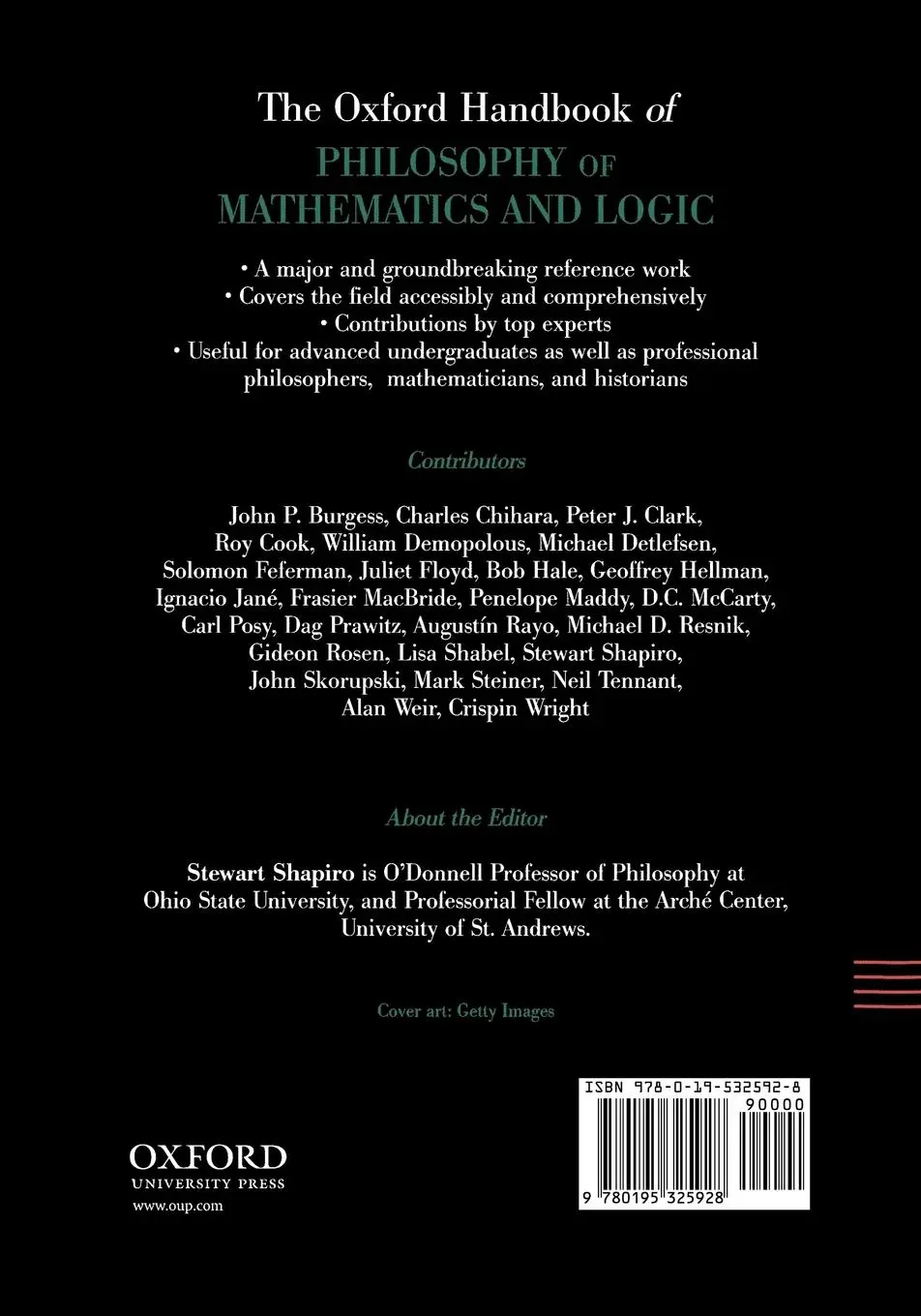 Rückseite: 9780195325928 | The Oxford Handbook of Philosophy of Mathematics and Logic | Shapiro
