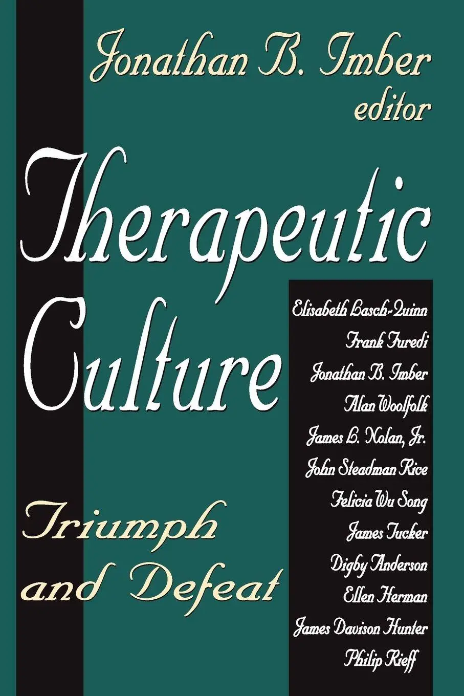 Cover: 9780765805928 | Therapeutic Culture | Triumph and Defeat | Donileen Loseke | Buch