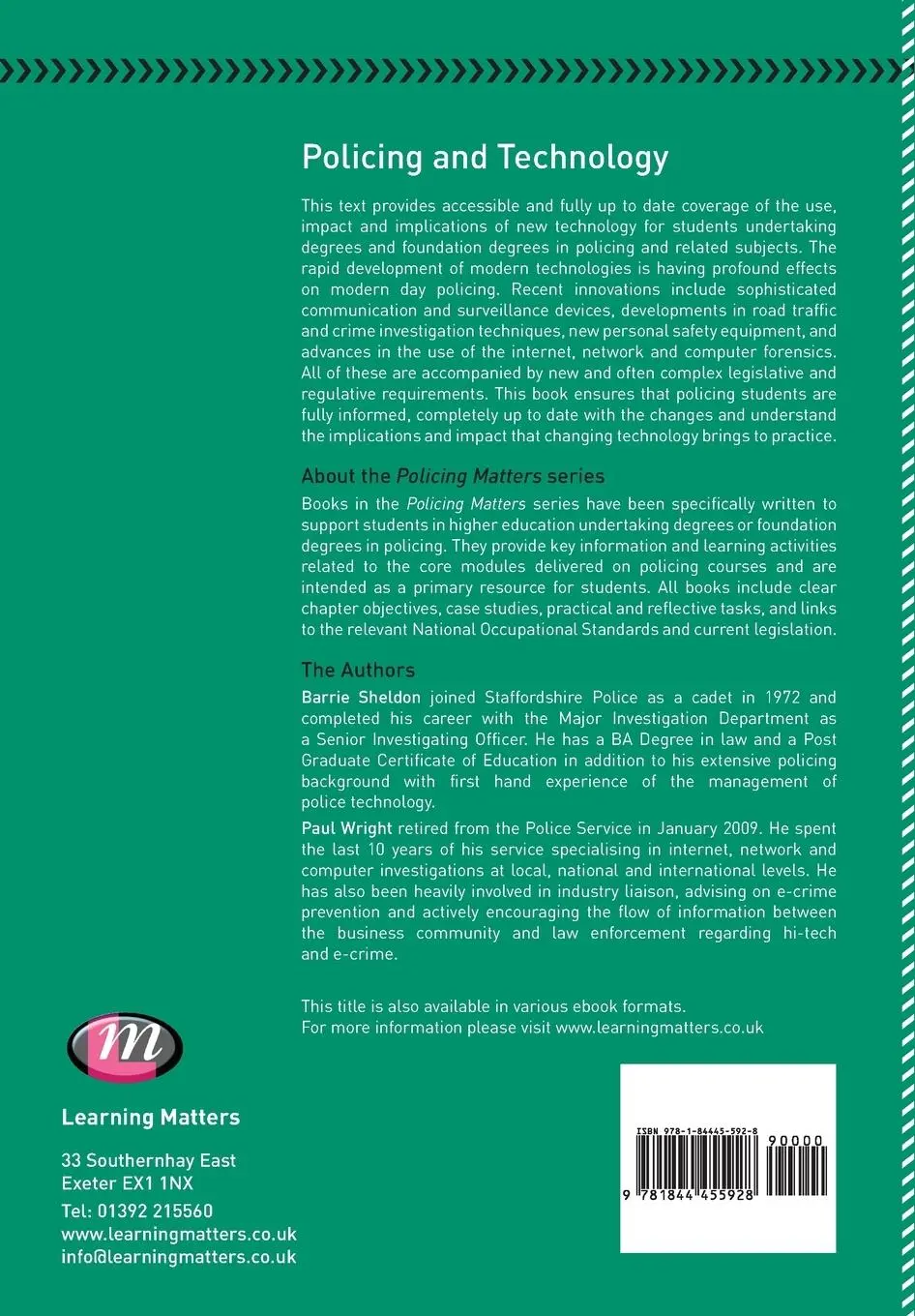Rückseite: 9781844455928 | Policing and Technology | Barrie Sheldon (u. a.) | Taschenbuch | 2010