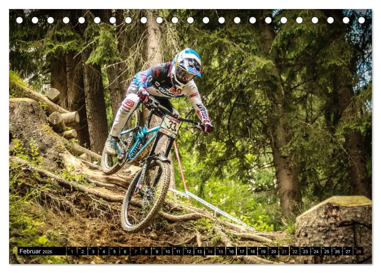 Bild: 9783457855928 | Downhill Racing (Tischkalender 2026 DIN A5 quer), CALVENDO...