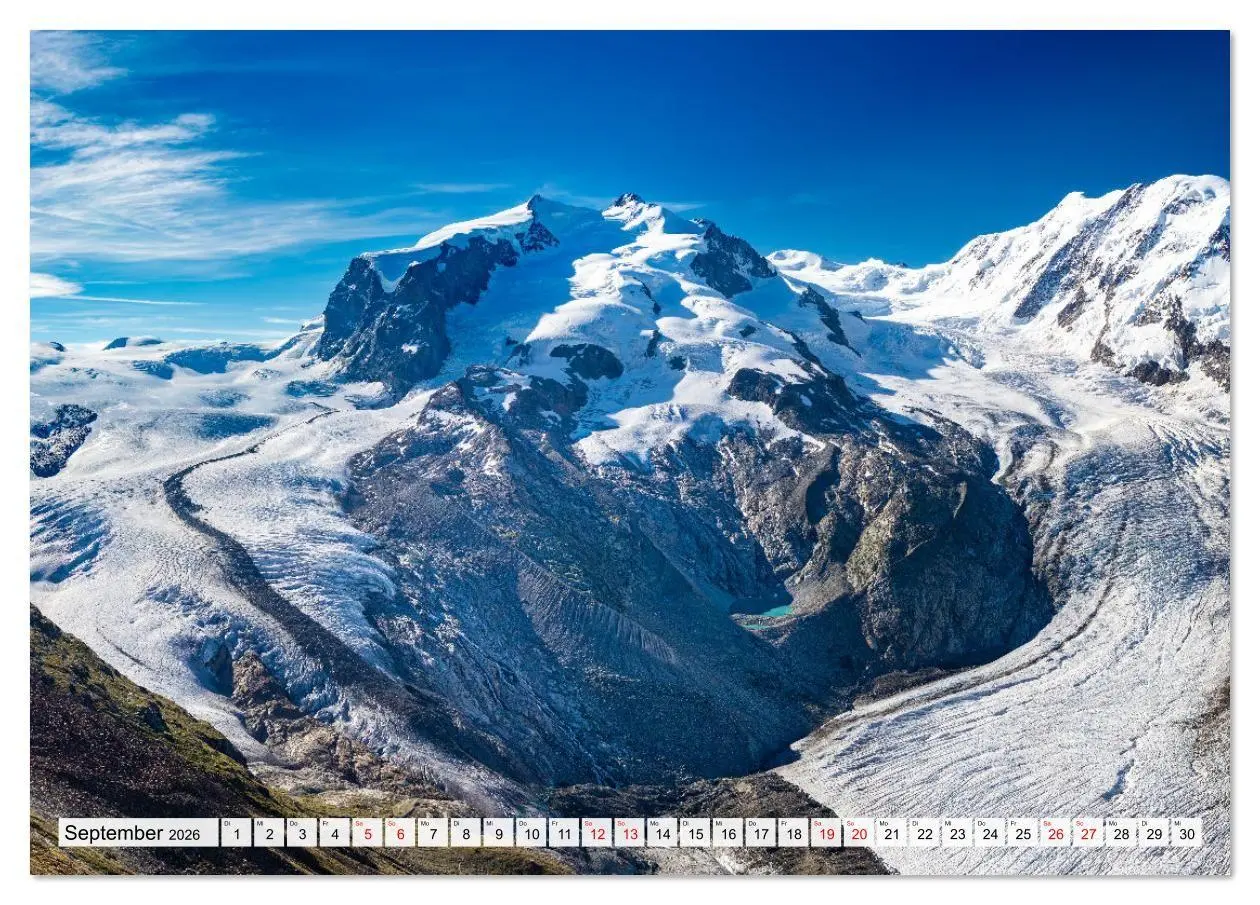 Bild: 9783516635928 | Die 12 dominantesten Berge der Alpen (Tischkalender 2026 DIN A5...
