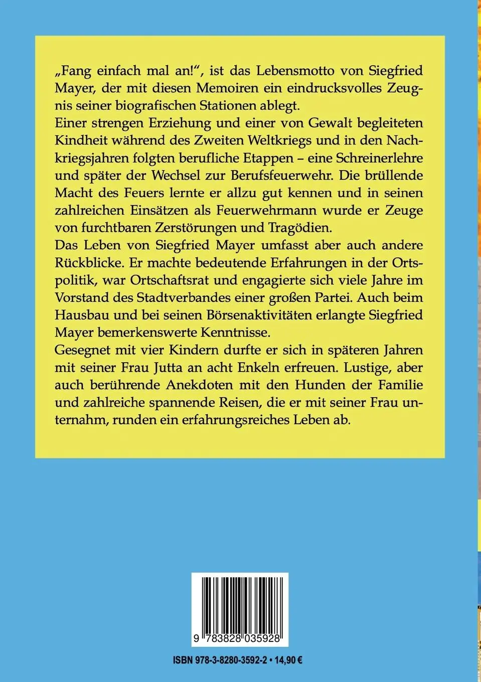 Rückseite: 9783828035928 | Fang einfach mal an! | Siegfried Mayer | Taschenbuch | 312 S. | 2021