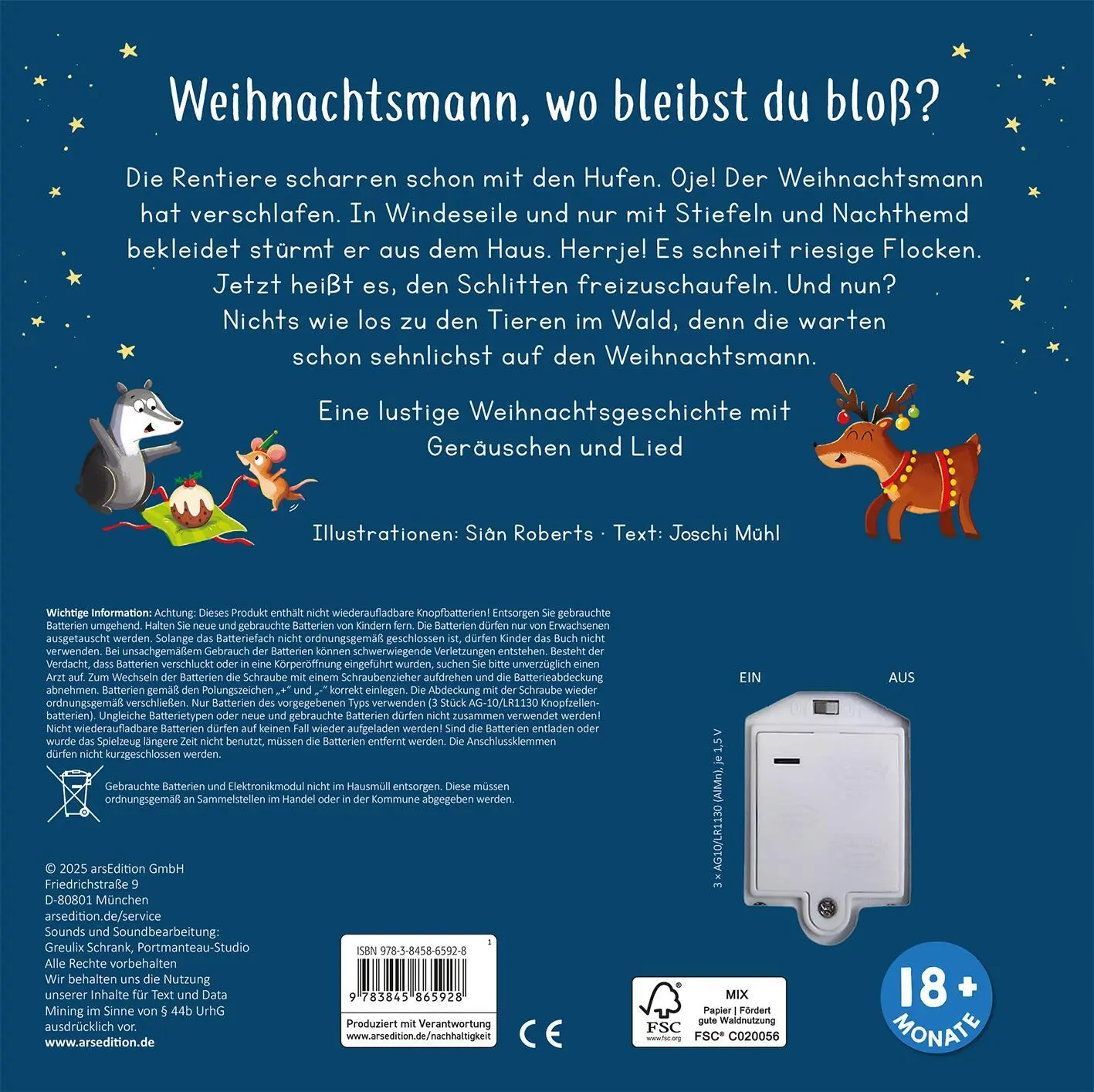 Rückseite: 9783845865928 | Das Weihnachts-Chaos | Mit 5 lustigen Sounds &amp; Lied | Joschi Mühl