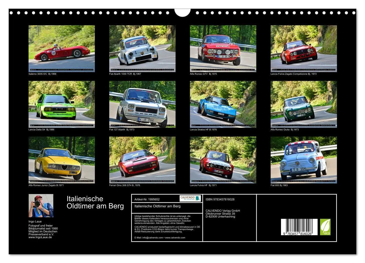 Bild: 9783457816028 | Italienische Oldtimer am Berg (Wandkalender 2026 DIN A3 quer),...