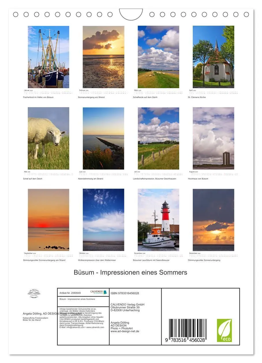 Bild: 9783516456028 | Büsum - Impressionen eines Sommers (Wandkalender 2026 DIN A4 hoch),...
