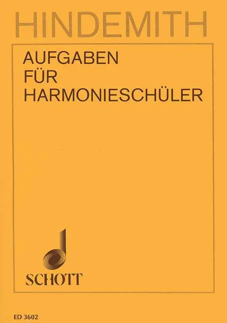Cover: 9783795716028 | Aufgaben für Harmonieschüler | Teil 1. | Paul Hindemith | Taschenbuch