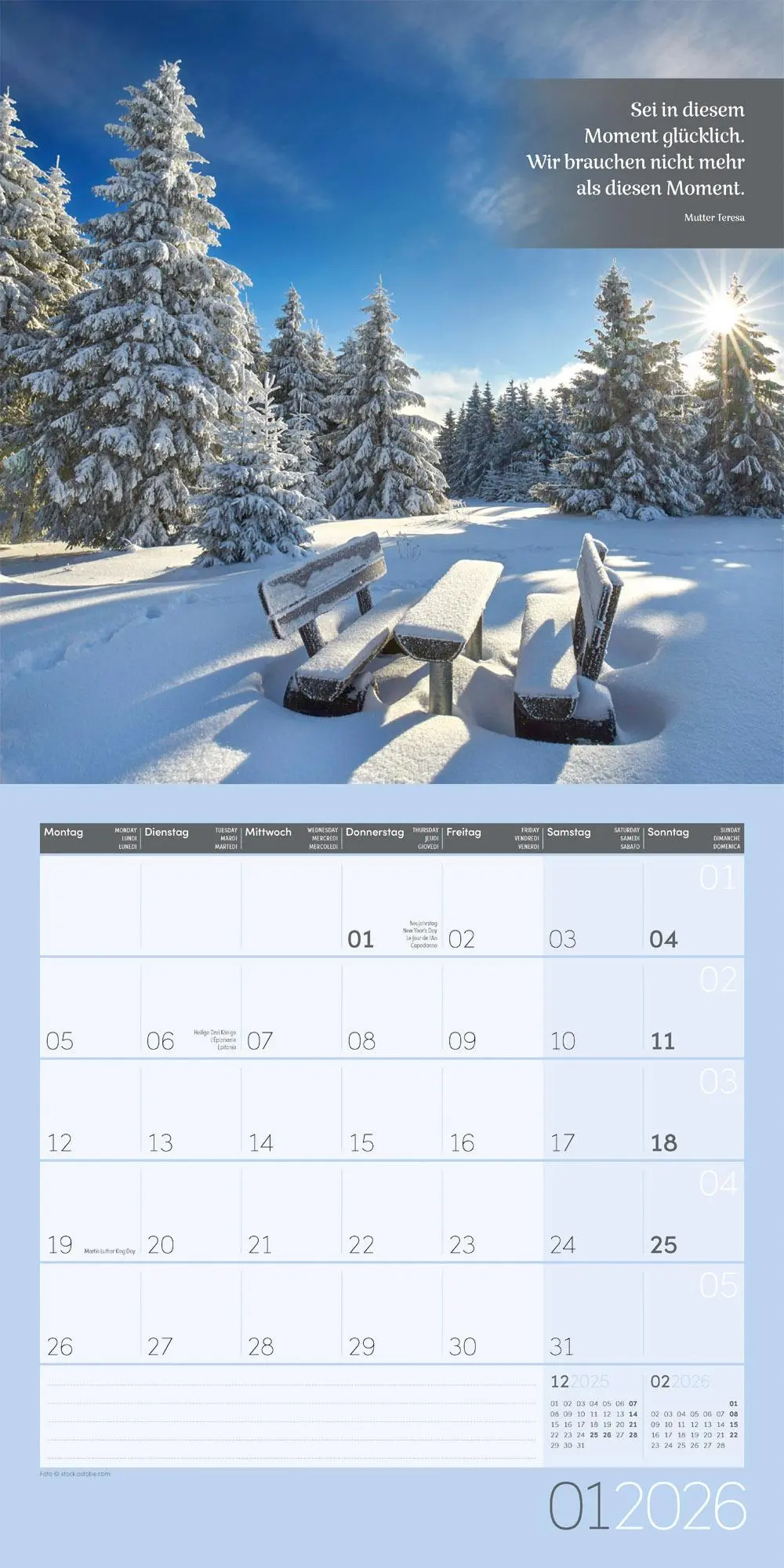 Bild: 9783838446028 | Momente für Dich Broschürenkalender 2026 - 30x30 - Art12 | GmbH | 2026