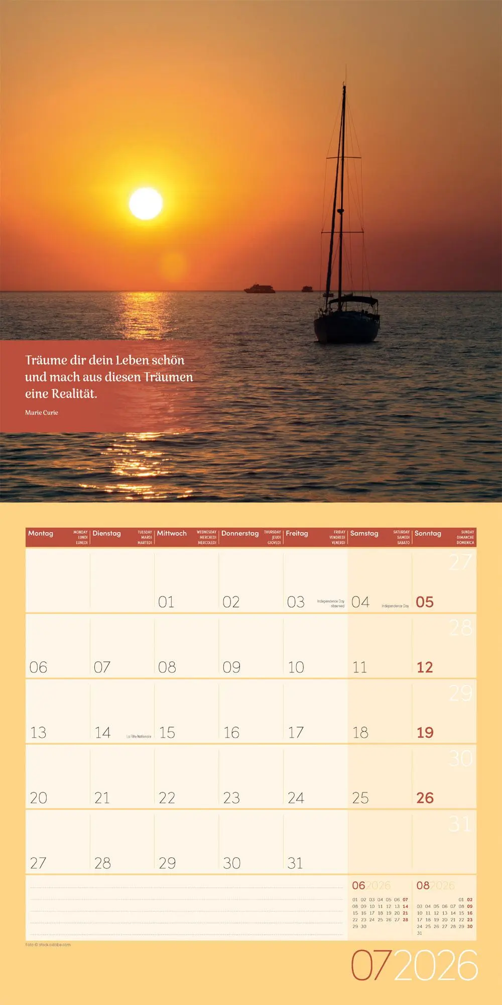 Bild: 9783838446028 | Momente für Dich Broschürenkalender 2026 - 30x30 - Art12 | GmbH | 2026