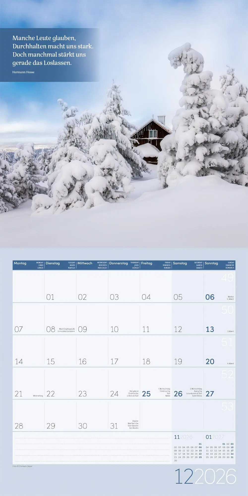 Bild: 9783838446028 | Momente für Dich Broschürenkalender 2026 - 30x30 - Art12 | GmbH | 2026