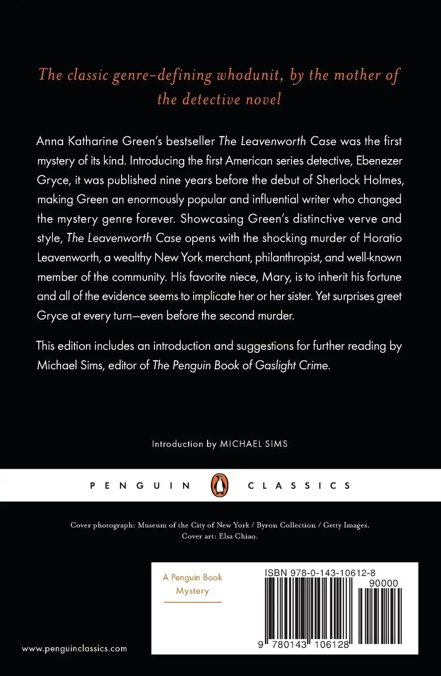 Rückseite: 9780143106128 | The Leavenworth Case | Anna Katharine Green | Taschenbuch | Englisch