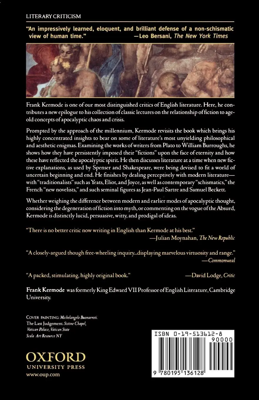 Rückseite: 9780195136128 | The Sense of an Ending | Frank Kermode | Taschenbuch | Englisch | 2000