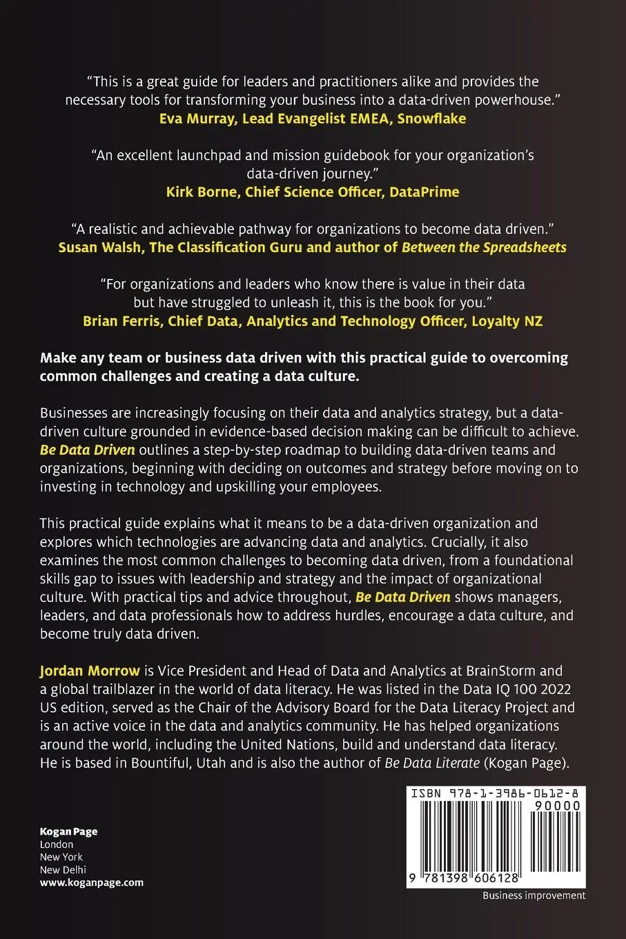Rückseite: 9781398606128 | Be Data Driven | How Organizations Can Harness the Power of Data
