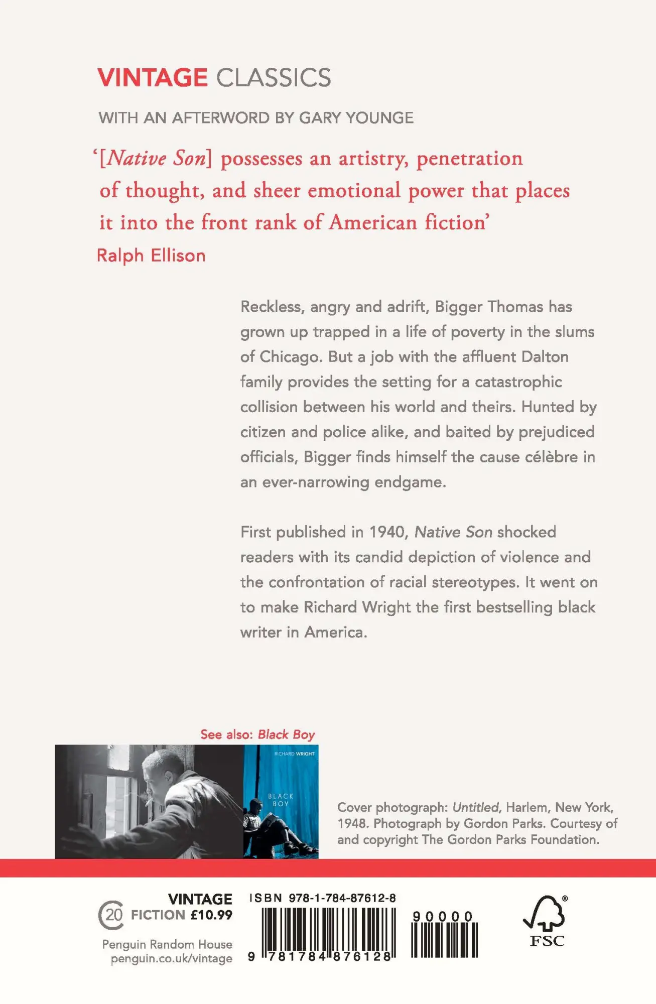 Rückseite: 9781784876128 | Native Son | Richard Wright | Taschenbuch | Vintage Classics | 466 S.