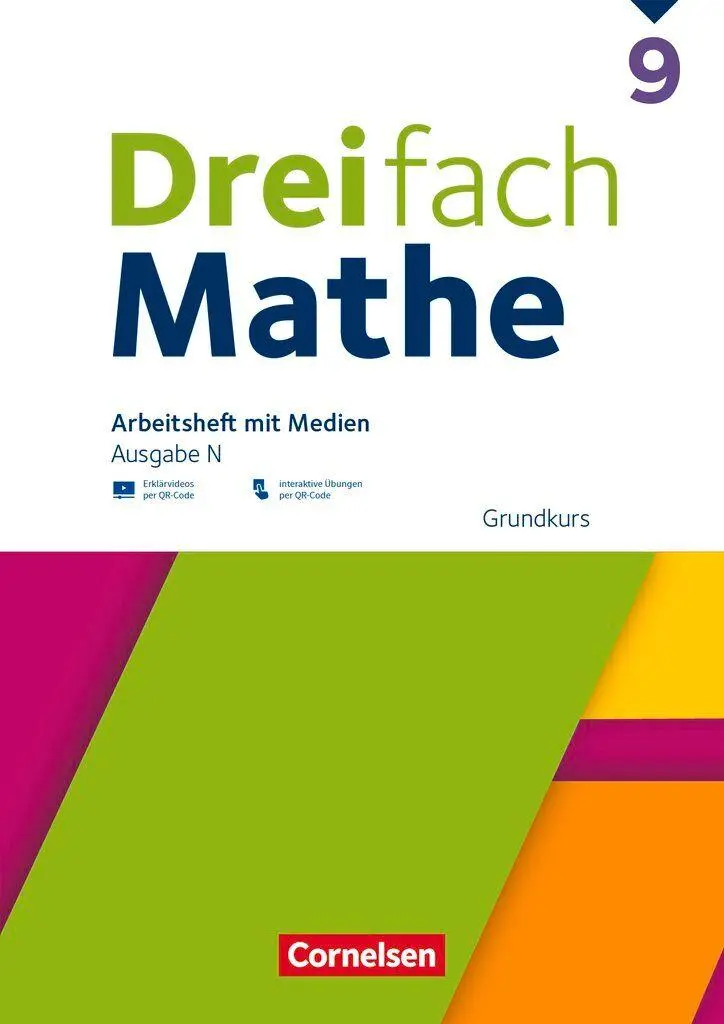 Cover: 9783060026128 | Dreifach Mathe 9. Schuljahr - Ausgabe N - Grundkurs - Arbeitsheft...
