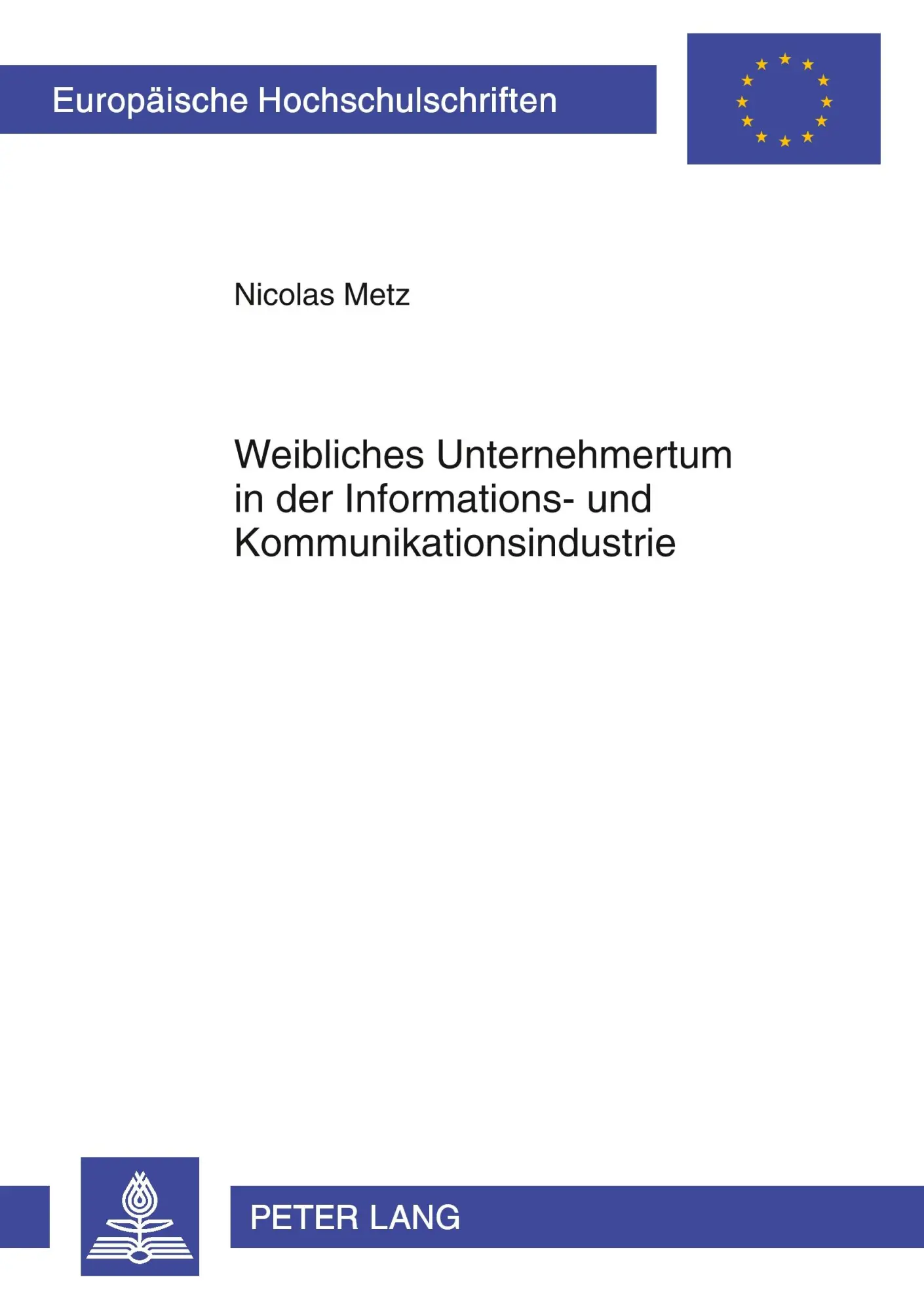 Cover: 9783631596128 | Weibliches Unternehmertum in der Informations- und...