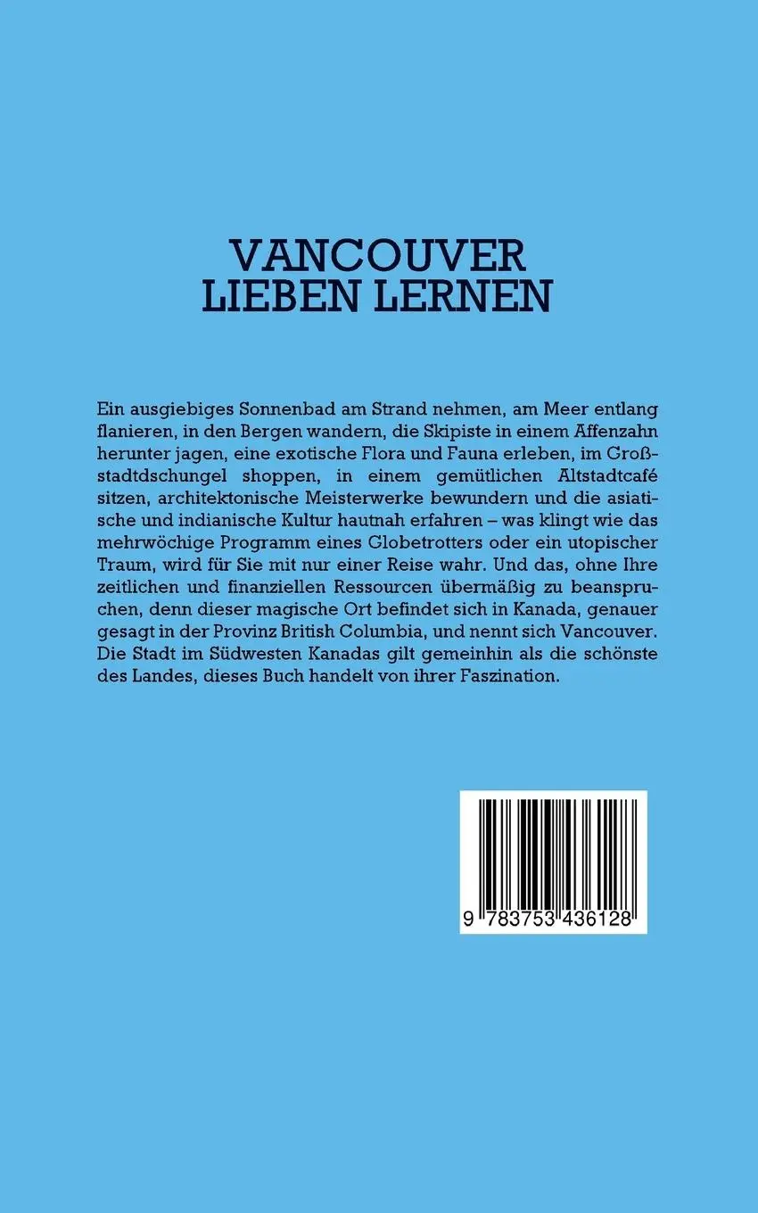 Rückseite: 9783753436128 | Vancouver lieben lernen | Sabine Menrath | Taschenbuch | Paperback
