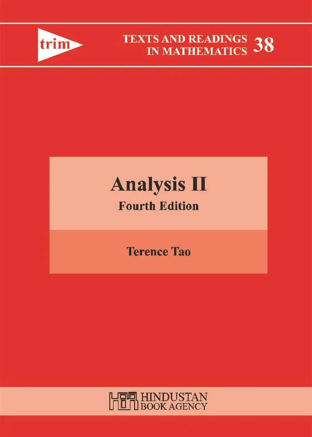 Cover: 9788195196128 | Analysis II | Terence Tao | Buch | Einband - fest (Hardcover) | 2022