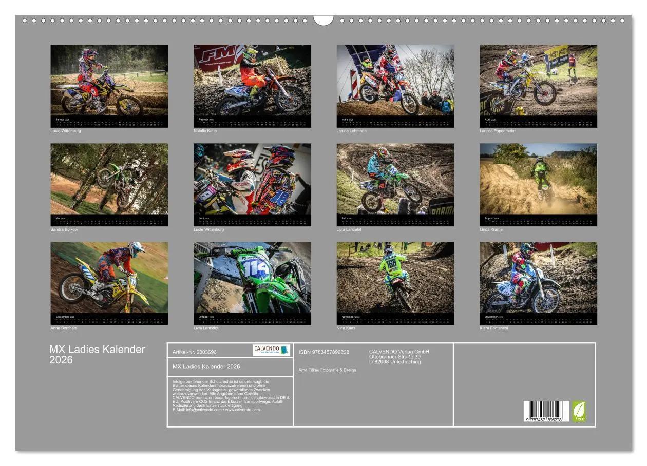 Bild: 9783457896228 | MX Ladies Kalender 2026 (Wandkalender 2026 DIN A2 quer), CALVENDO...