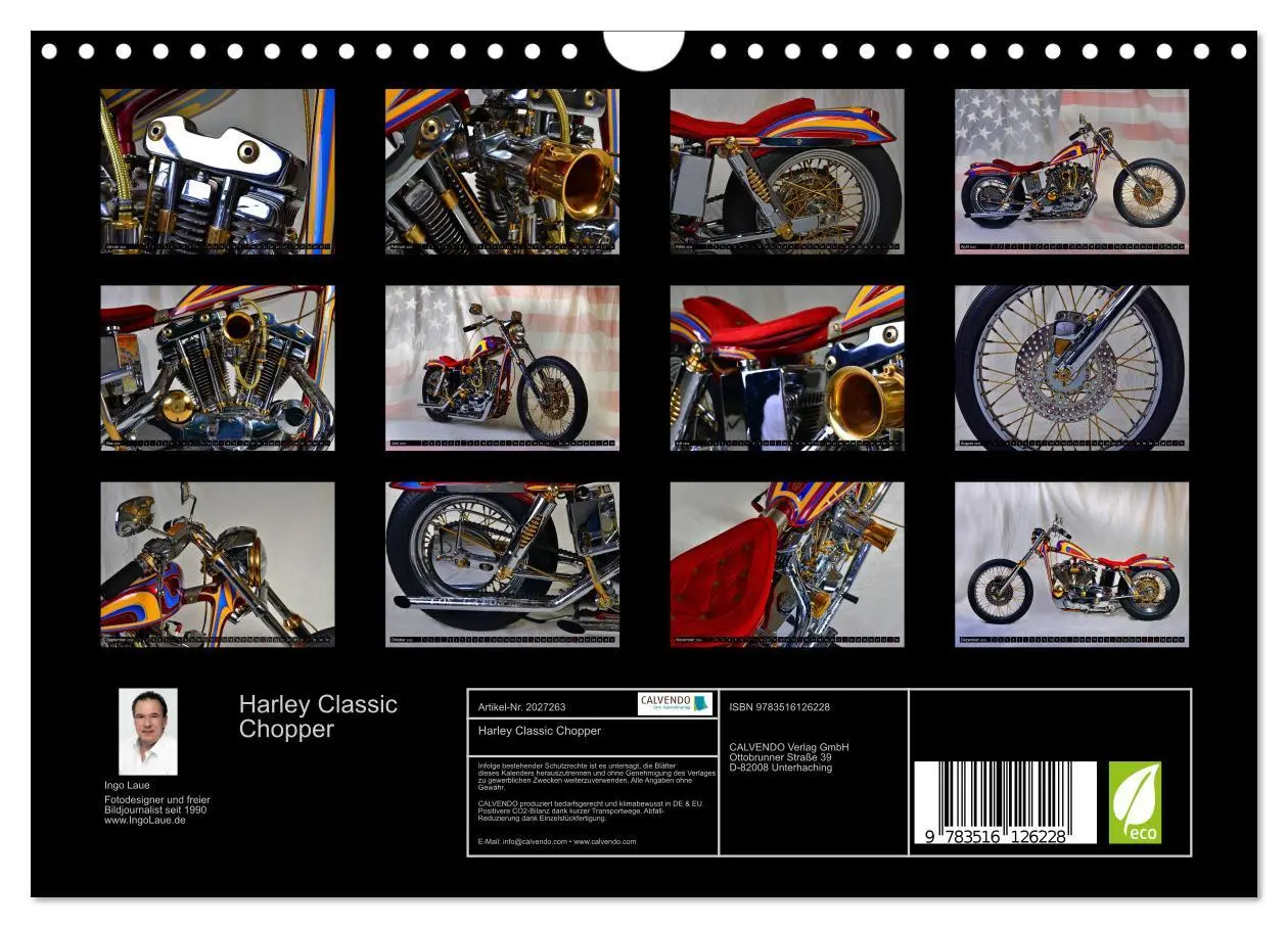 Bild: 9783516126228 | Harley Classic Chopper (Wandkalender 2026 DIN A4 quer), CALVENDO...